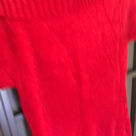 NWT Bongo Red short sleeve knit tunic sweater Cowell turtle neck junior size XL - Picture 6 of 6